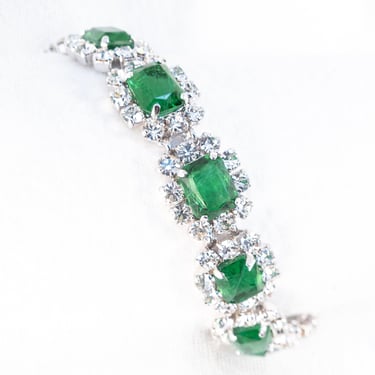 Christian Dior Faux Emerald Bracelet 1971