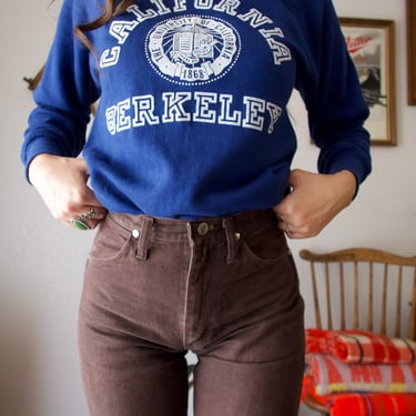 Vintage 70s Collegiate Pacific University of California Berkeley Fleece Pullover Sweatshirt 