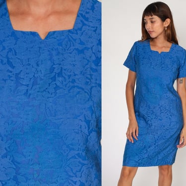 Short Blue Lace Dress