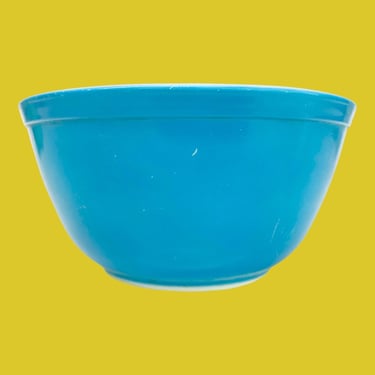 Vintage Pyrex Mixing Bowl Retro 1960s Mid Century Modern + Horizon Blue + 402 + 1.5 Quart + Ceramic + Kitchen Storage + Serving + Apollo 11 