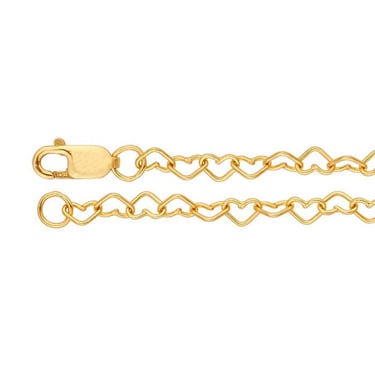 GOLD FILLED HEART LINK CHAIN NECKLACE