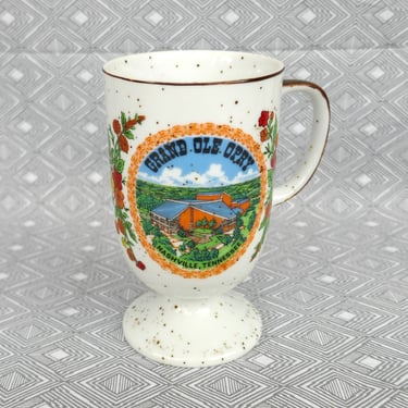 Vintage Grand Ole Opry Pedestal Mug - Tourist Souvenir - Nashville Tennessee - Vintage Coffee Cup 