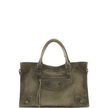 Balenciaga Women Suede Le City Medium Handbag