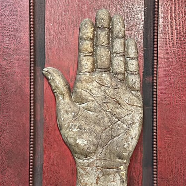 1920s Palm Reader Sign from Chicago - Early 1900s Antique Folk Art Palmistry Signs - Rare Occult Hand Crafted Advertising Art - 32 x 15 