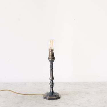 Silver Candlestick Lamp