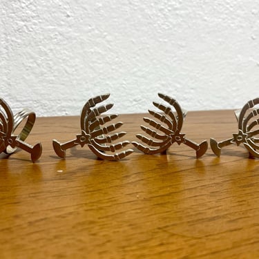 Set of 4 Menorah Napkin Rings 