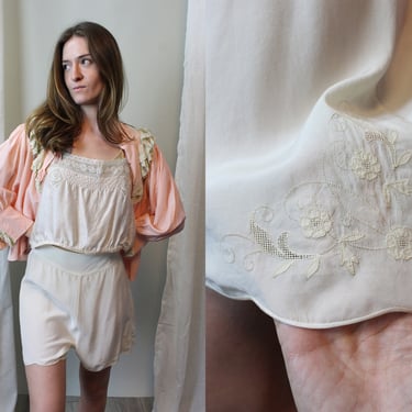 1930s TAP SHORTS lingerie scallop hem small | new spring 