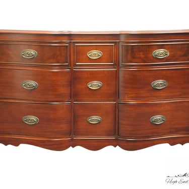 VINTAGE ANTIQUE Solid Mahogany Traditional Duncan Phyfe Style 56" Triple Dresser 
