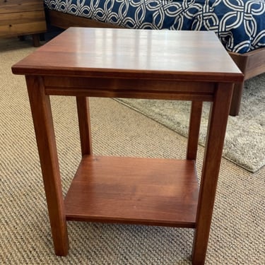 Side Table<br />Cherry Wood<br />W 13.75 x L 14.75 x H 20
