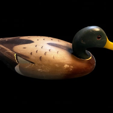 Carved Painted Wooden Duck