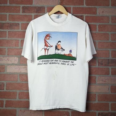 Vintage 90s Bill n' Opus ORIGINAL Cartoon Strip Tee - Large 