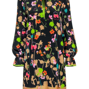 Marccain - Black w/ Multicolor Floral Print Dress Sz 2