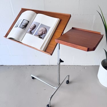 Danish Modern Teak Reading/Drafting Table by H.M.N.