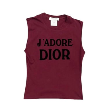 Dior J'Adore Burgundy Logo Tank