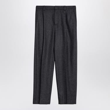 Brunello Cucinelli Dark Grey Wool-Blend Trousers Women