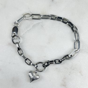 Sonja Fries | Mixed Chain Heart Bracelet in Sterling Silver