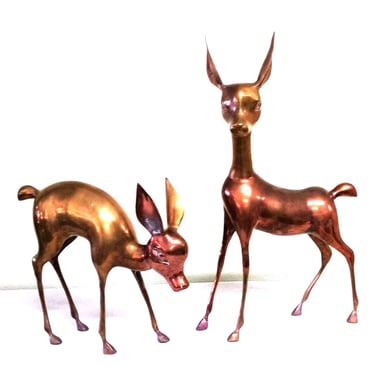 Brass Big Eared Deer Mid Century Modern 