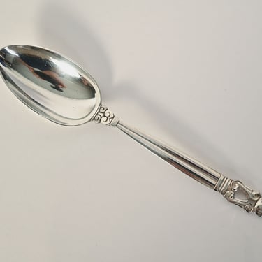 Georg Jensen Acorn Dessert/Oval Spoon 6 3/4 inch Danish Modern 