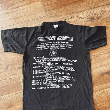Vintage &quot;Black Woman's Anthem&quot; T-Shirt (1990's)