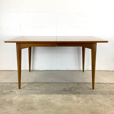 Mid-Century Walnut Dining Table With One Leaf 
