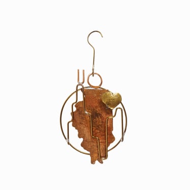 Richard Williams Brass & Copper Sculpture Wall Art Vintage Metal Brutalist Mid Century 