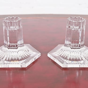Tiffany &#038; Co. Clear Crystal Candlesticks, Pair