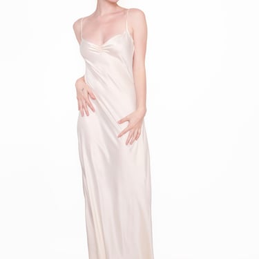 Jane Booke Silk Ivory Cinched Bust Slip Dress 