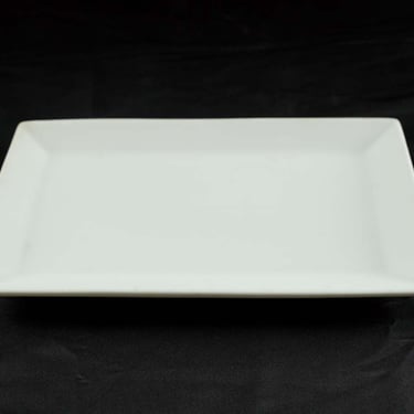 Waldorf Astoria White Rectangle 11 in. Porcelain Serving Plate