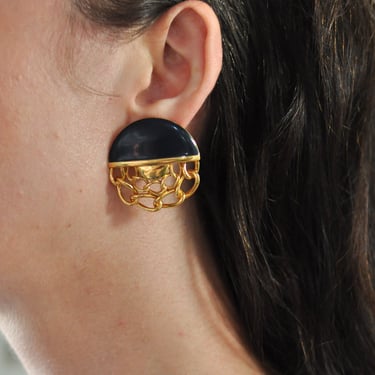80s Monet Gold Chain Earrings