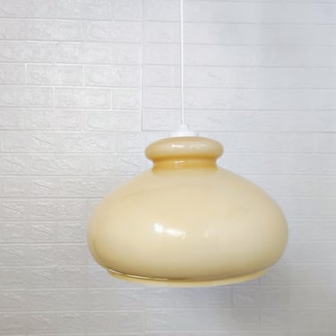 Vintage Beige Ceiling Lamp/ Pendant Light/ Vintage Ceiling Light/ Lightning/ Yellow or Beige Chandelier/ Hanging Light/ Yugoslavia / 70s 