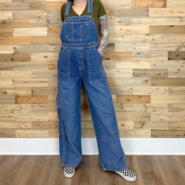 Vintage American Eagle AE Supply Co. Blue Jean Dungarees Overalls 