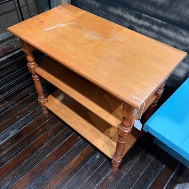 Three shelf side table. 26” x 14” x 24.25”