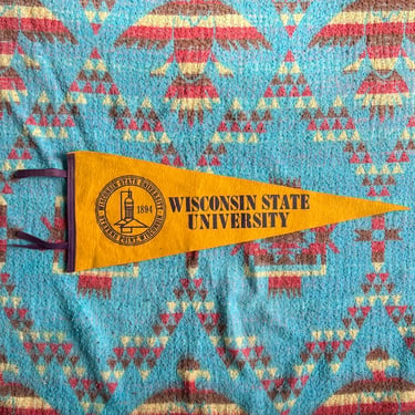 Vintage Wisconsin State University Felt Pennant 