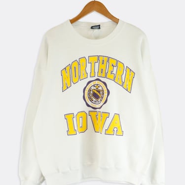 Vintage Northern Iowa Yellow Graphics Sweatshirt Sz XL