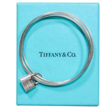 Tiffany & Co. - Sterling Silver Triple Bangle w/ Lock Bracelet