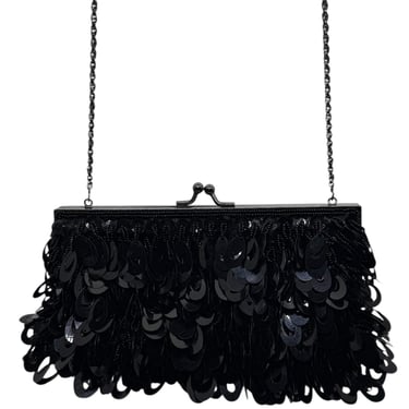 Vintage Jessica McClintock Evening Bag 90s Y2K Satin Clutch | Silver Chain Strap | Prom Bridal Purse 