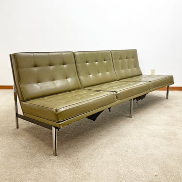 vintage mid century Florence Knoll Parallel Bar sofa couch 