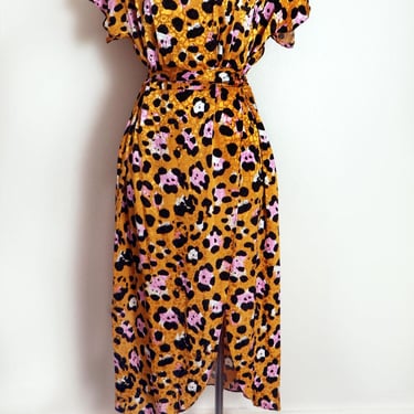 strapless open back dress Starlet Swing Dress in Pink Leopard Print main image 0