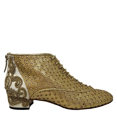 Chanel Gold Boots