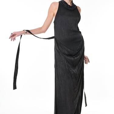 Drape Front Tie Waist Dress