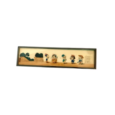 French Epinal Characters Painted on Glass 