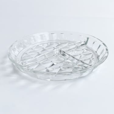 Vintage Circular Glass Sectioned Catchall