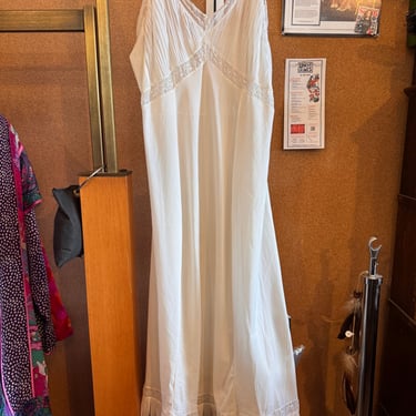 1950s White Pleated Slip