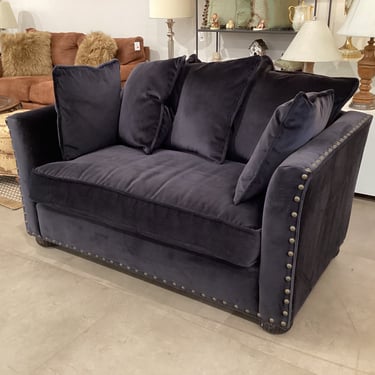 Black Velvet Loveseat