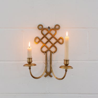 pair of vintage french brass sconces