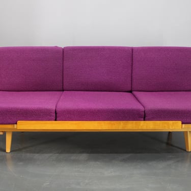 1960s Convertible 3-Seater Sofa by Jitona , Czechoslovakia / Mid-century / Purple Interier / Vintage Sofa / 