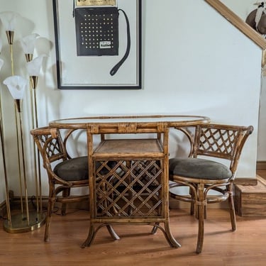 Bamboo & Rattan Boho Honeymoon Breakfast Dining Table