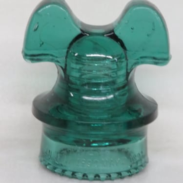 Hemingray Antique Glass Insulator Mickey Mouse Ears 3898B