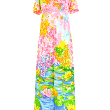 Neon Mixed Floral Maxi Dress