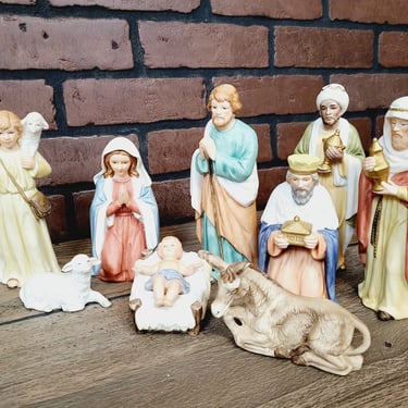 Gorgeous 10 Piece Homco Nativity Set #5260 
